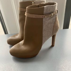 ANTONIO MELANI Beige Tan Bootie Heels